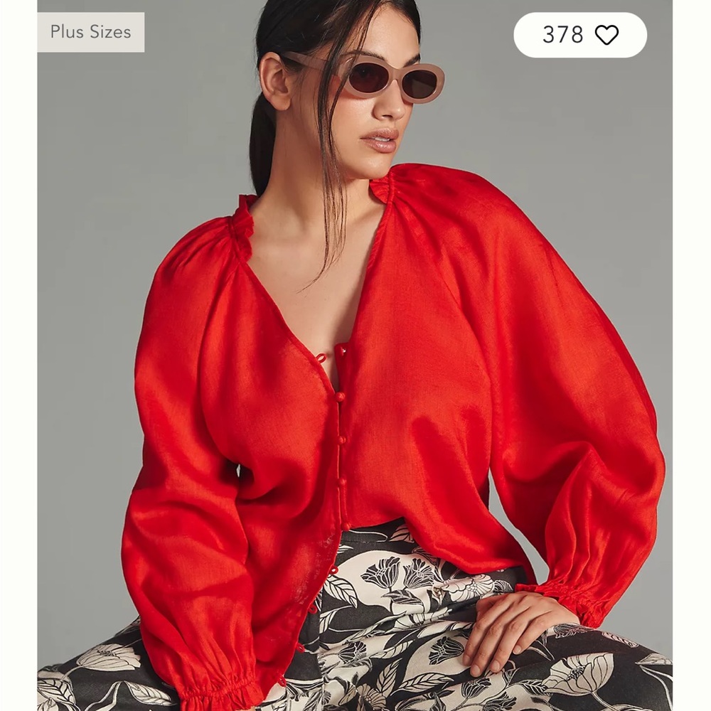 Anthropologie Audie Linen Blouse